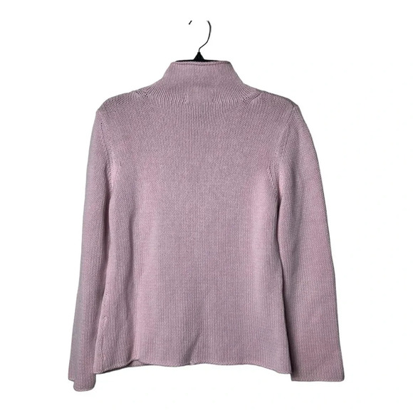 1615. EDDIE BAUER TURTLE NECK SWEATER PINK IN COLOR‎ SIZE LARGE KNITTED - Picture 6 of 9